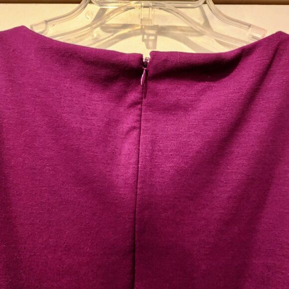 Isaac Mizrahi Like New 10 Cocktail Dress Sleeveless Peplum Purple - Picture 5 of 6